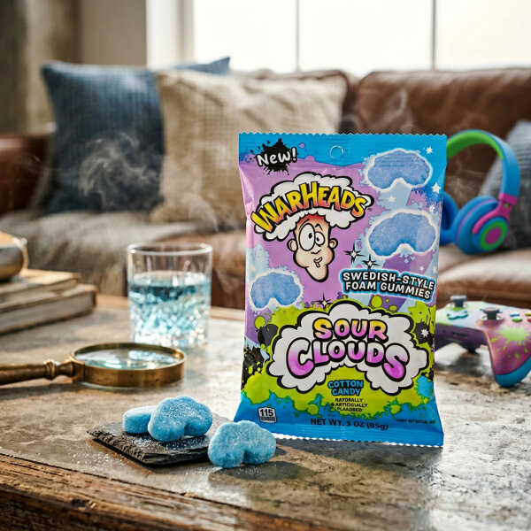 Warheads Sour Clouds Cotton Candy 85g