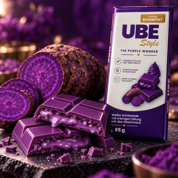 UBE Style Weiße Schokolade mit cremiger Ube-Füllung 95 g – The Purple Wonder