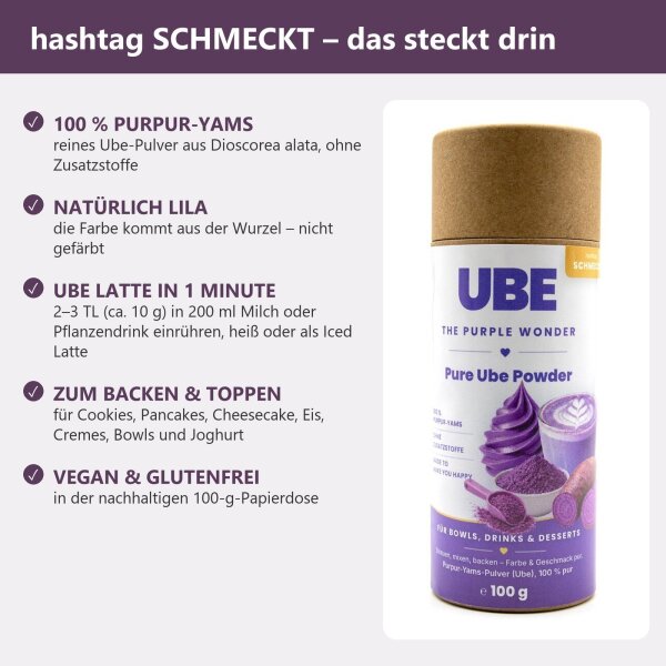 UBE Pure Ube Powder 100 g – 100 % Purpur-Yams-Pulver