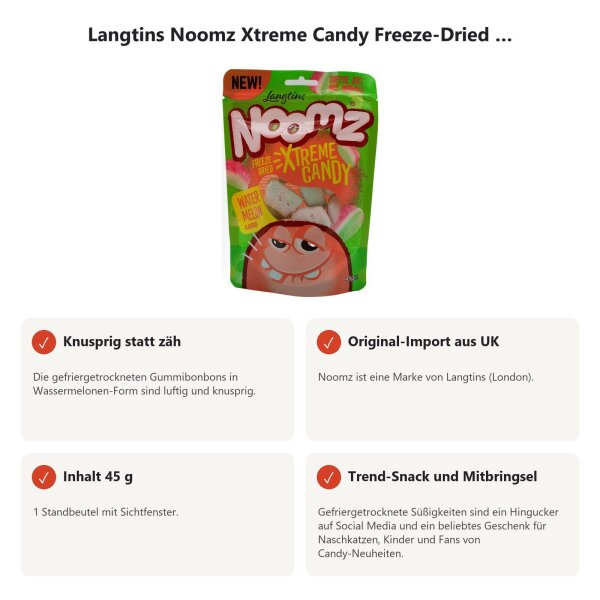 Noomz Freeze-Dried Watermelon 45 g