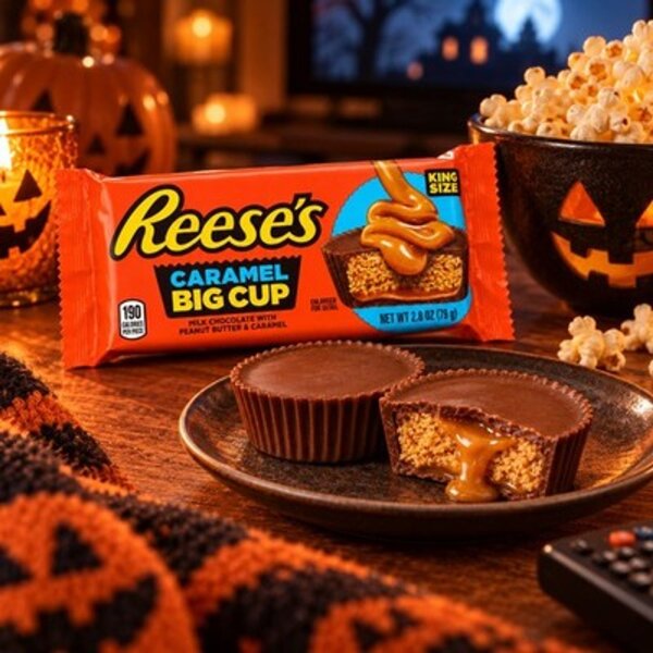 Reeses Caramel Big Cup King Size 79 g – Milchschokolade mit Erdnussbutter & Karamell, USA