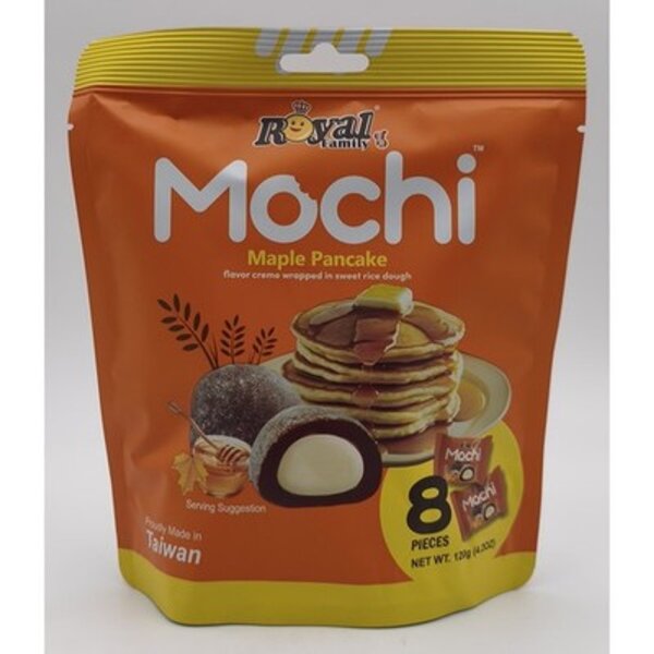 Royal Family Mochi Maple Pancake 120 g – 8 Reiskuchen mit Ahornbutter-Cremefüllung, Taiwan