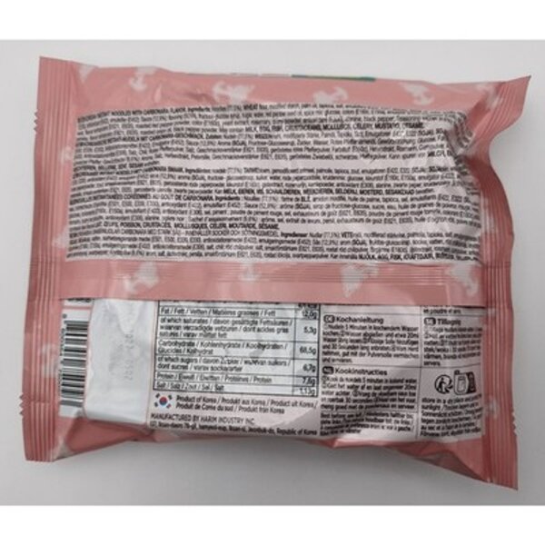 Bul Sauce Ramen Carbonara 135,5 g – scharfe koreanische Instant-Nudeln, Spicy Chicken Flavor