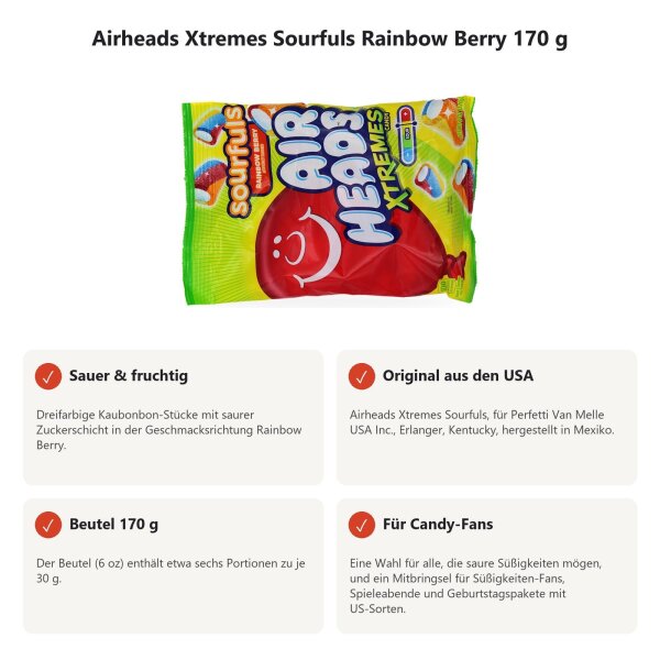 Airheads Xtremes Sourfuls 170 g