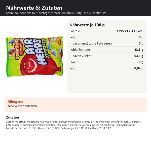 Airheads Xtremes Sourfuls 170 g