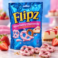 Flipz Strawberry Cheesecake 90 g – Brezeln mit...