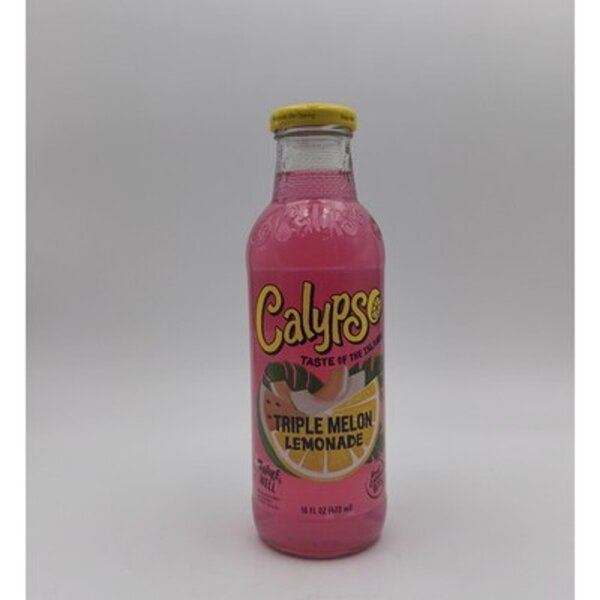 Calypso Triple Melon Lemonade 473 ml Glasflasche – Limonade mit Zitrone, Melone & Wassermelone