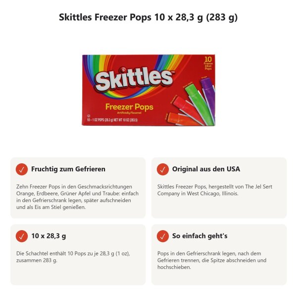 Skittles Freezer Pops 283 g