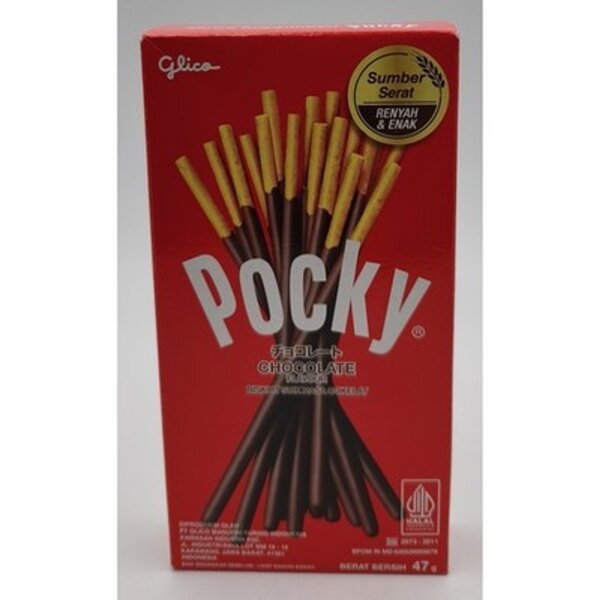 Glico Pocky Chocolate 47 g – Keksstangen mit Schokoladenglasur, Indonesien